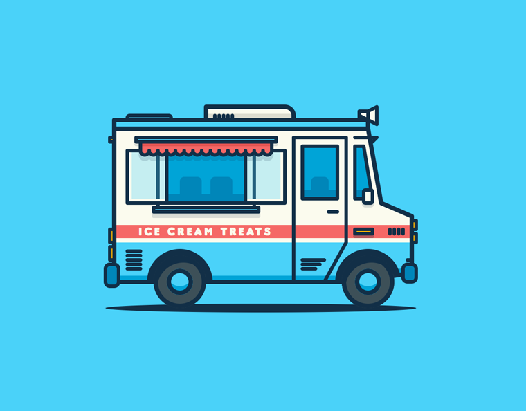 Ice Cream Truck Illustration