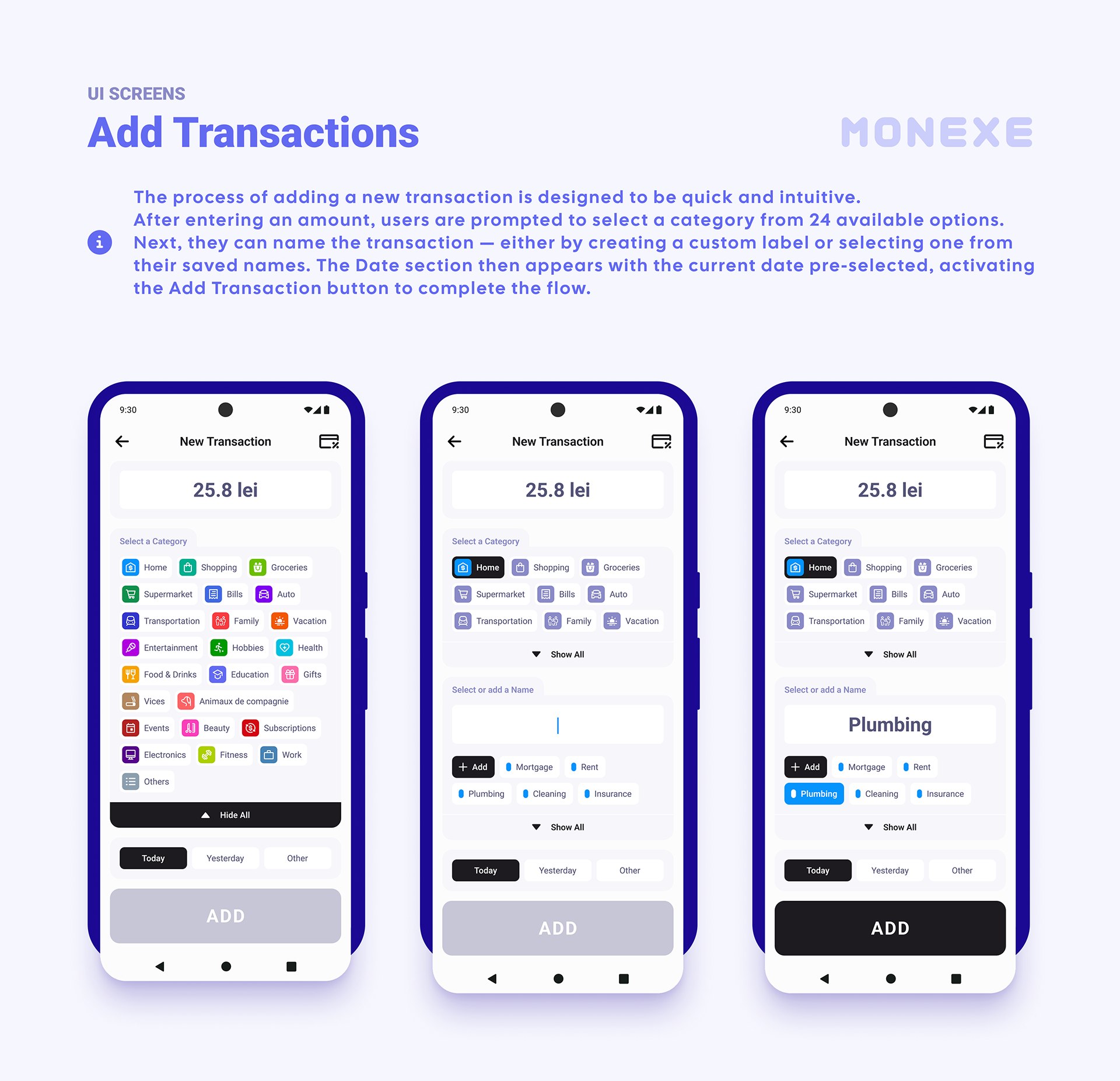 Monexe — new transaction