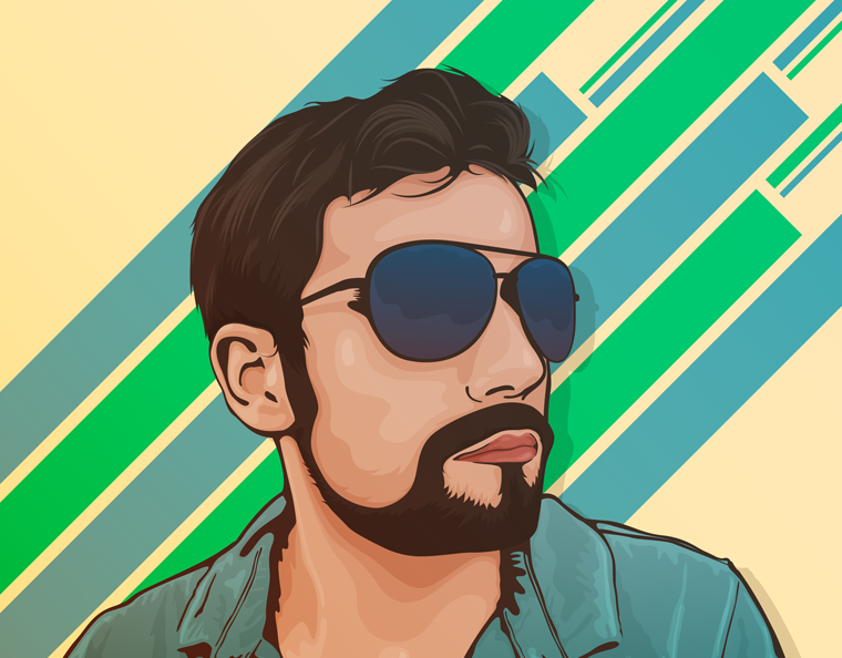 Male portrait illustration