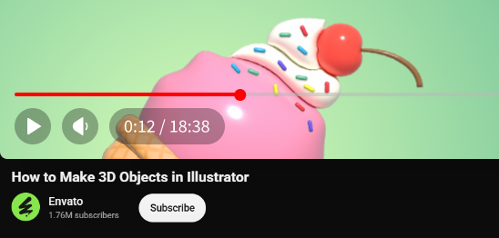 Envato YouTube video tutorial: How to Make 3D Objects in Illustrator