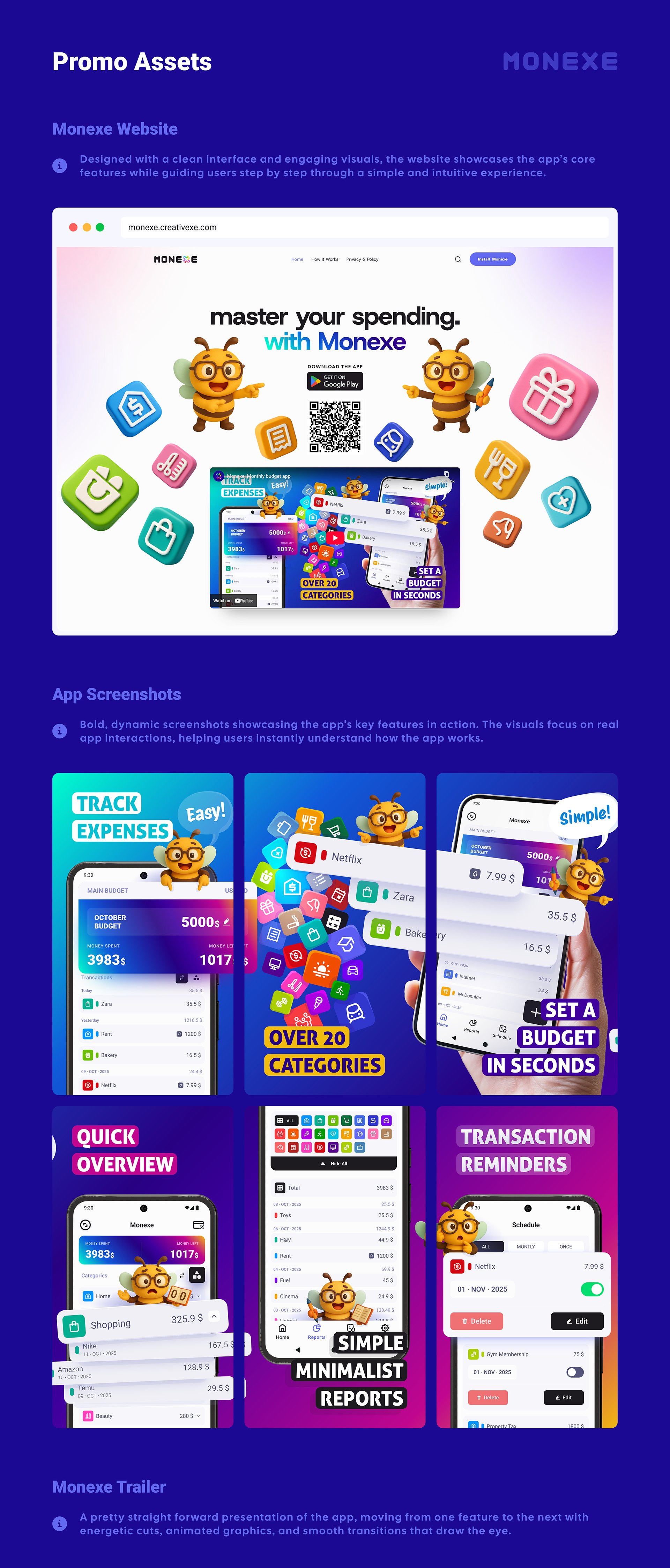 Monexe — store screenshots and promo