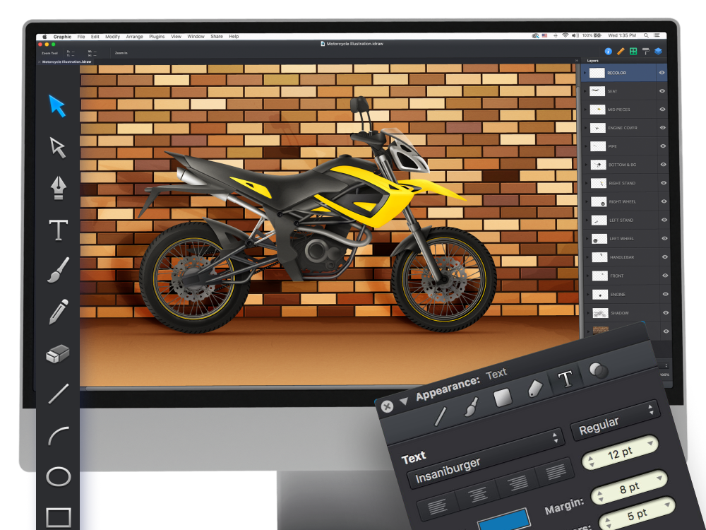 Graphic Mac app interface