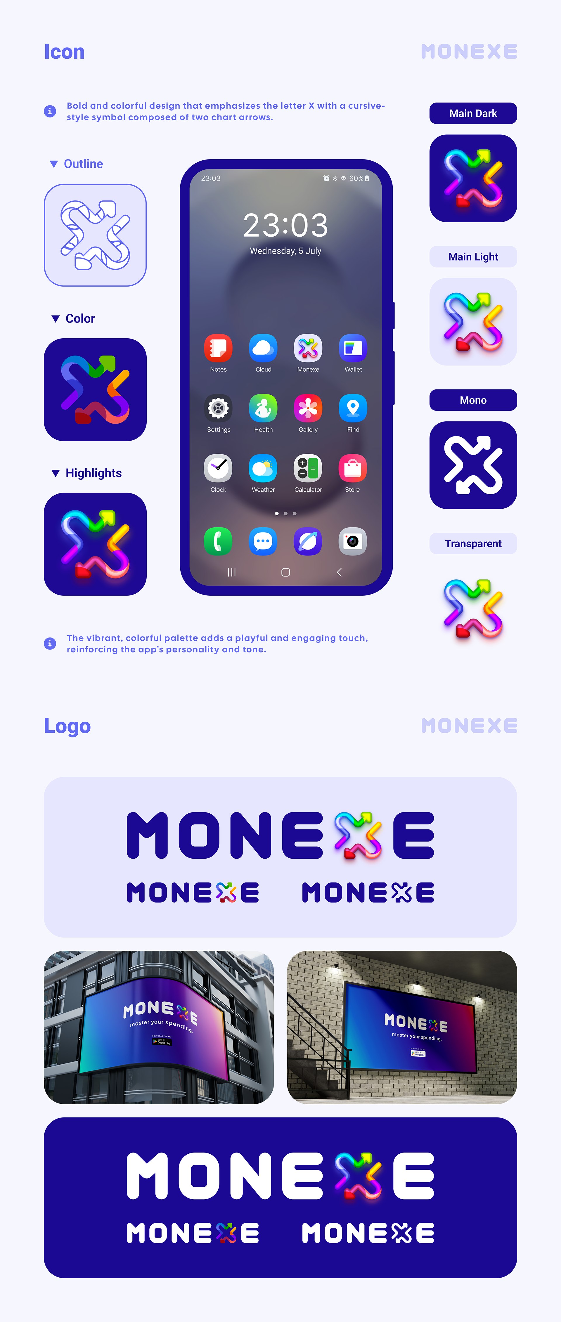 Monexe — icons and logo