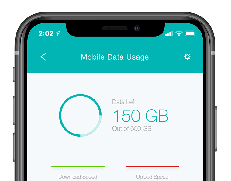 iPhone Data Usage App UI Concept