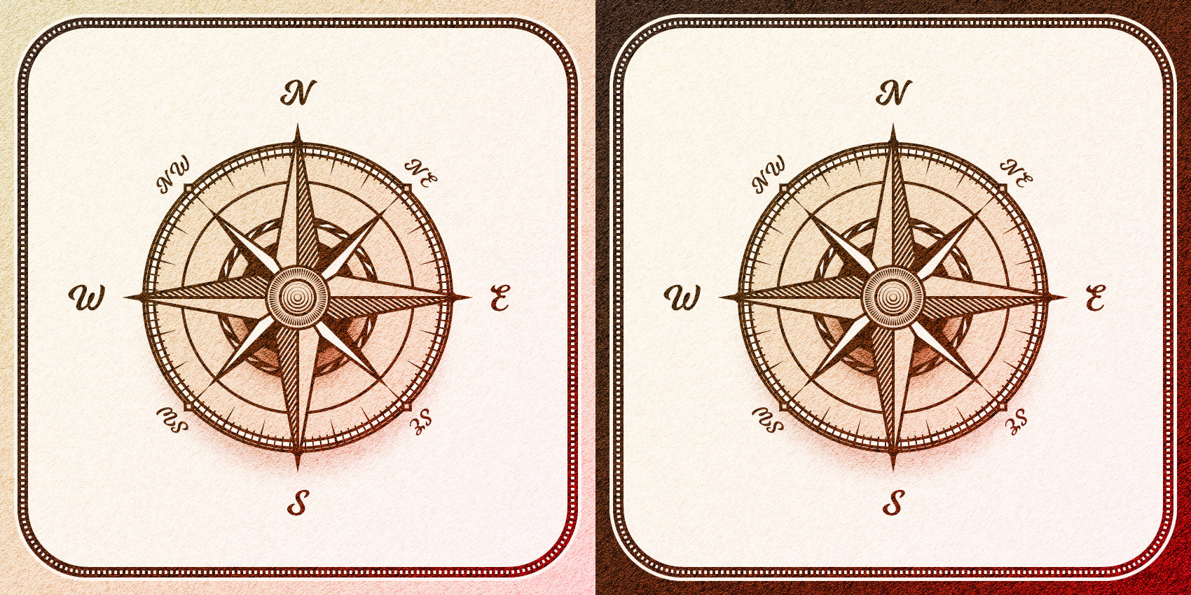 Wind Rose Compass Symbol Illustration — Variation 3