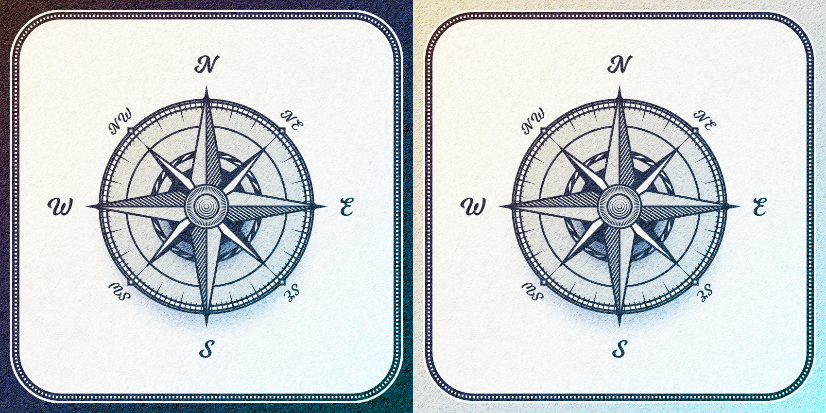 Wind Rose Compass Symbol Illustration — Variation 5