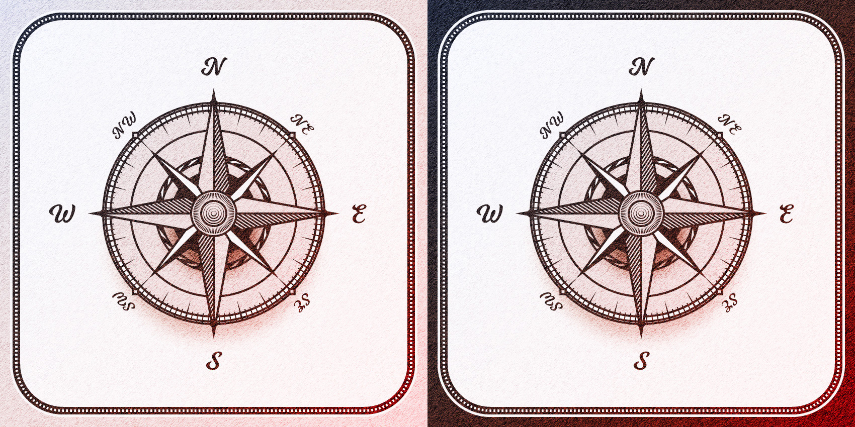 Wind Rose Compass Symbol Illustration — Variation 4