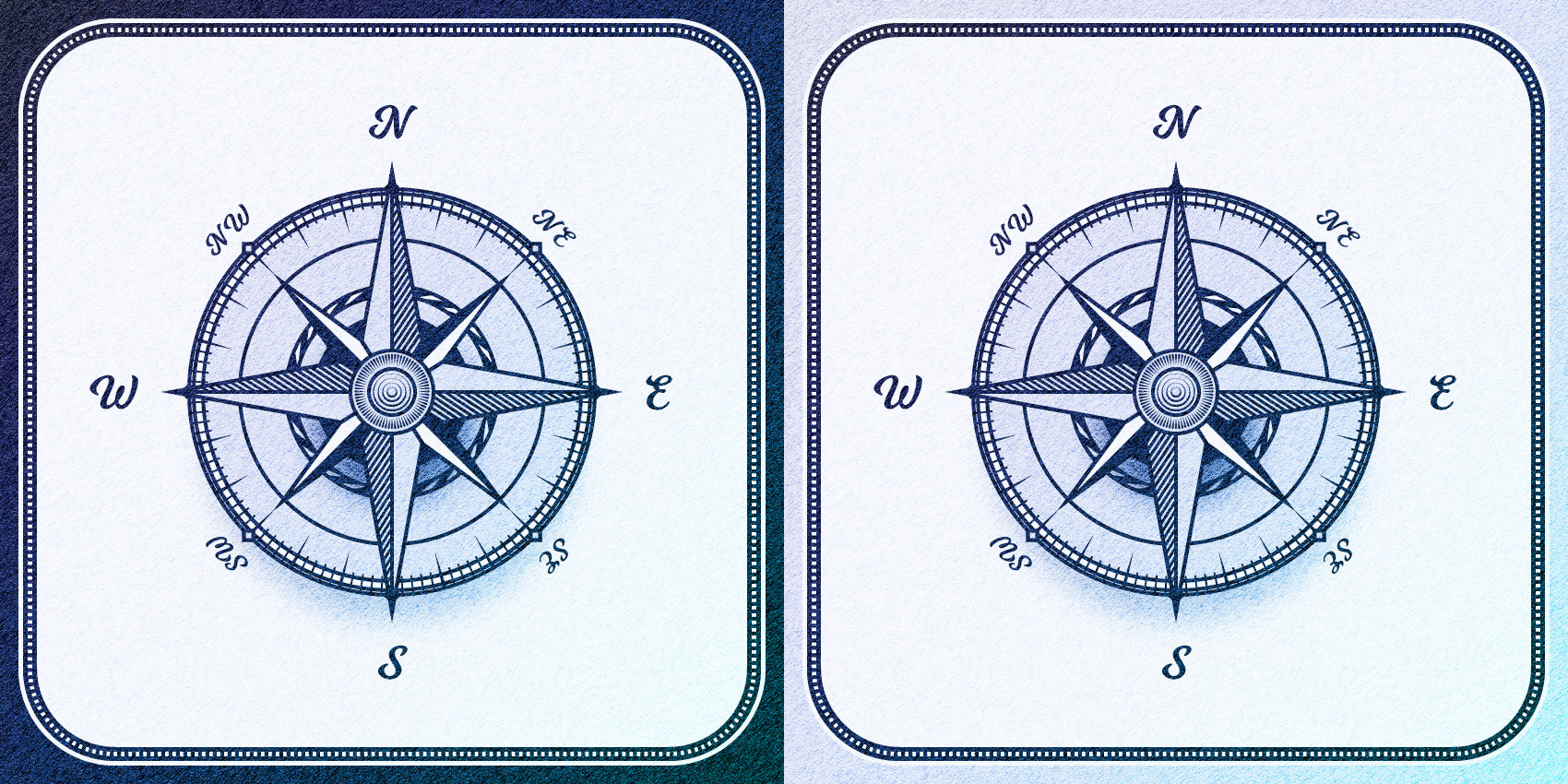 Wind Rose Compass Symbol Illustration — Variation 6