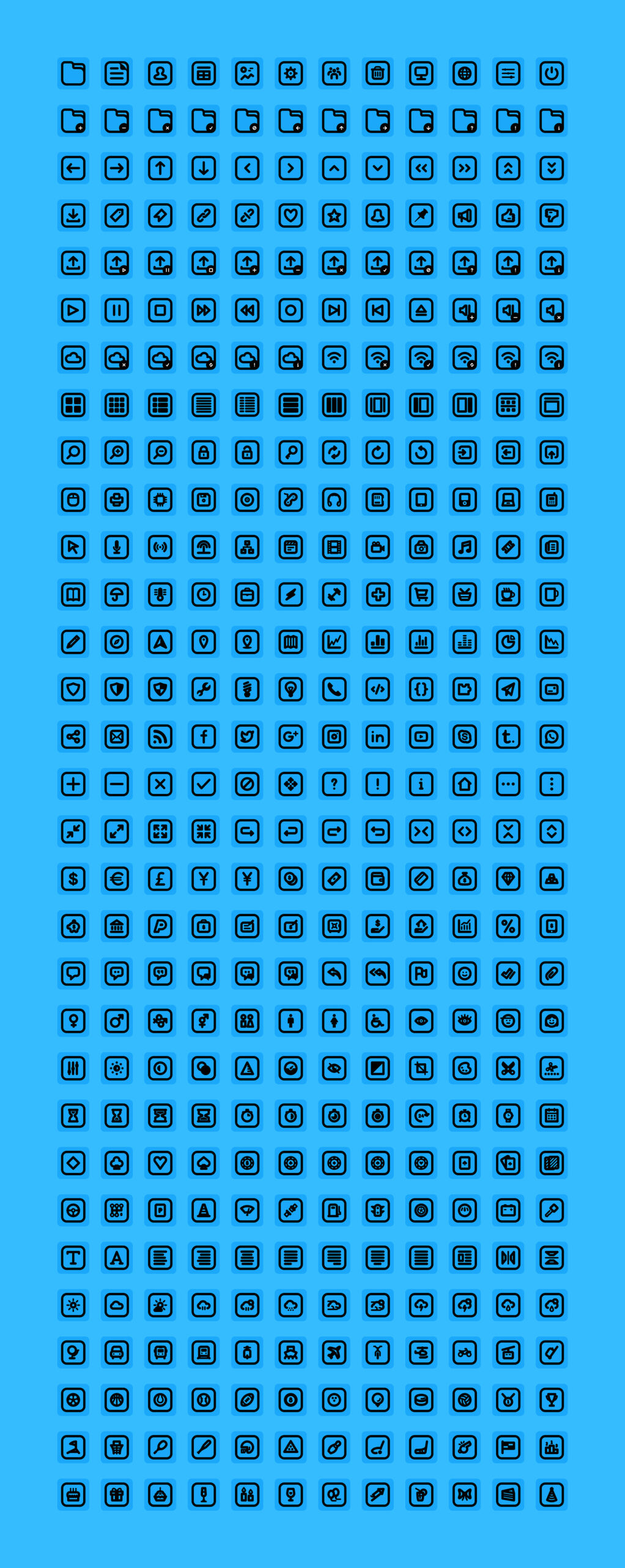 372 Black Icons Pack — Variation 2