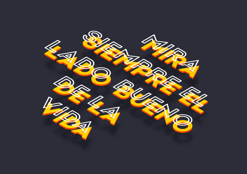 3D Layered Text Effect — Variation 3