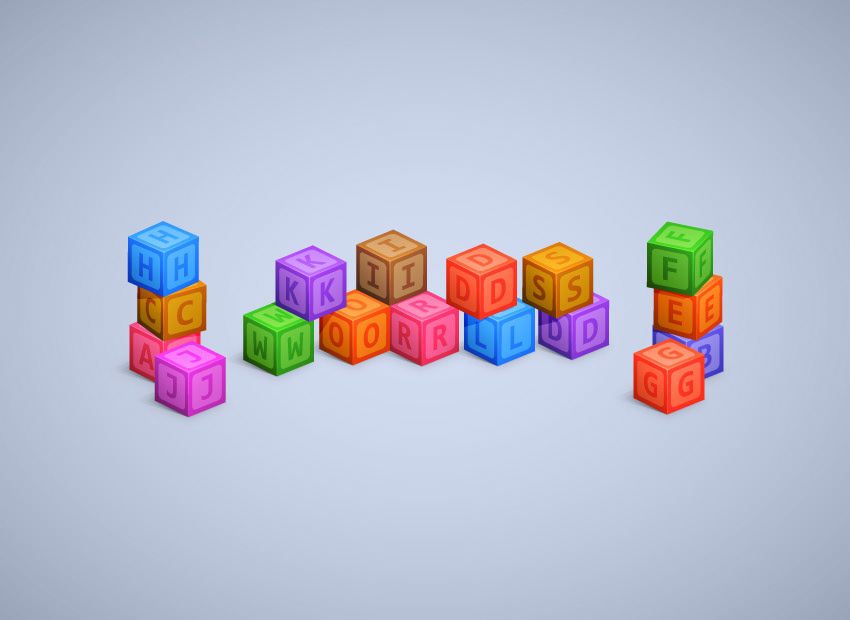 Alphabet Blocks Text Effect — Variation 1