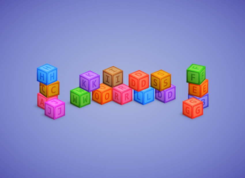 Alphabet Blocks Text Effect — Variation 3