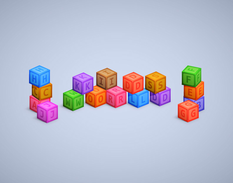 Alphabet Blocks Text Effect