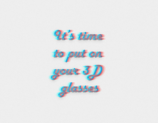 Anaglyphic Text Effect