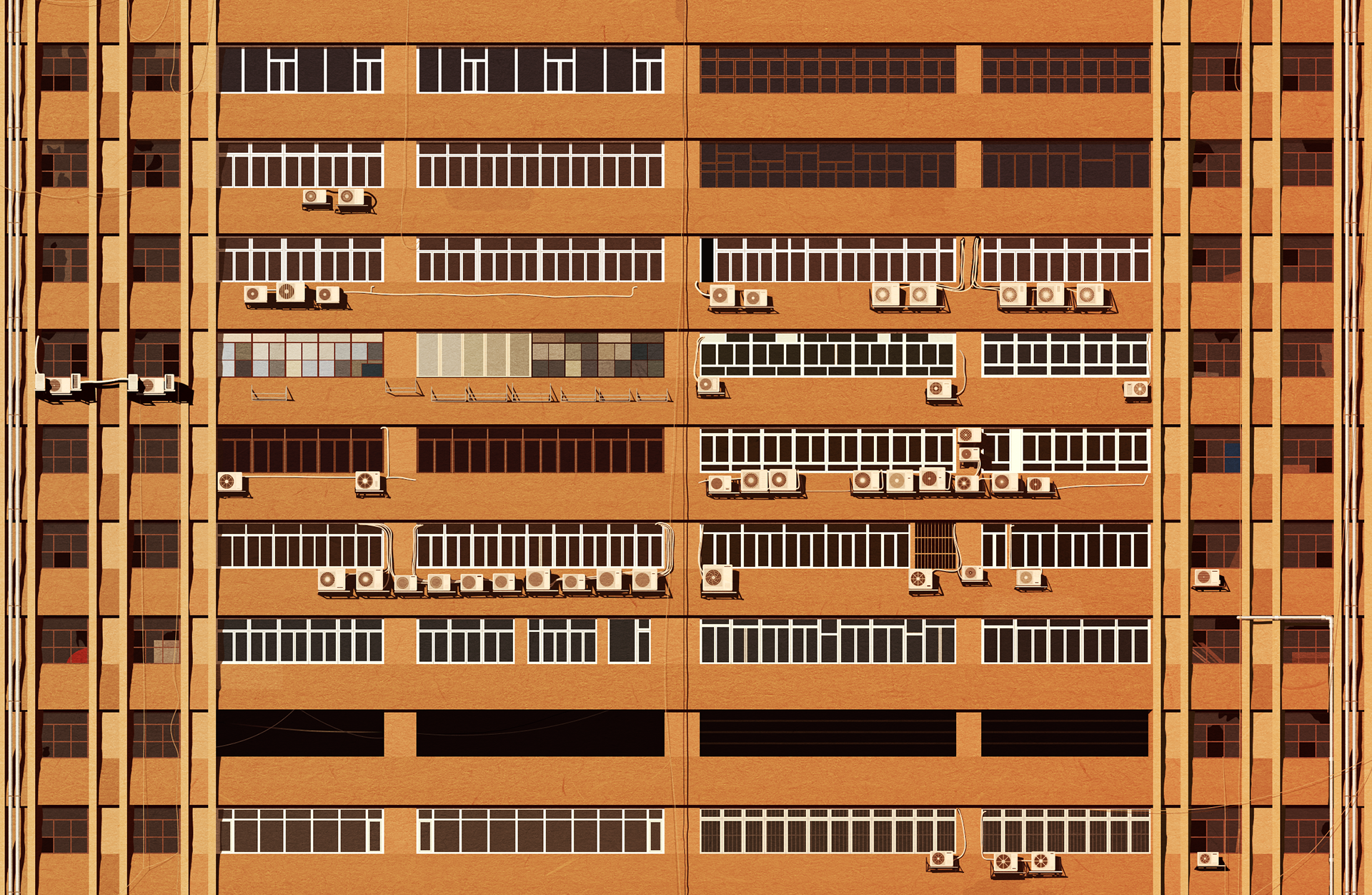 Apartment Windows Illustration — Variation 2