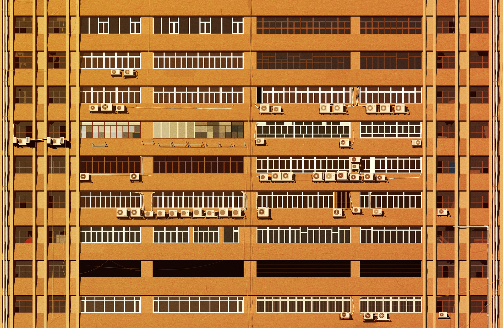 Apartment Windows Illustration — Variation 1