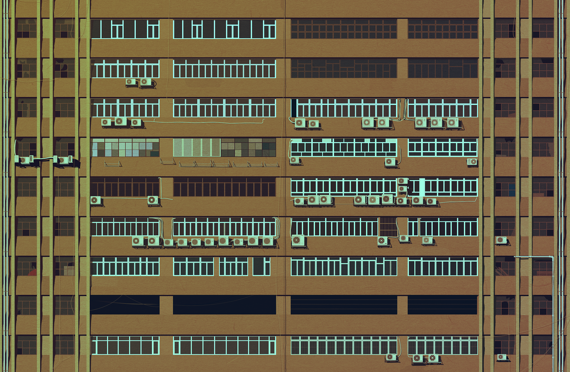 Apartment Windows Illustration — Variation 3