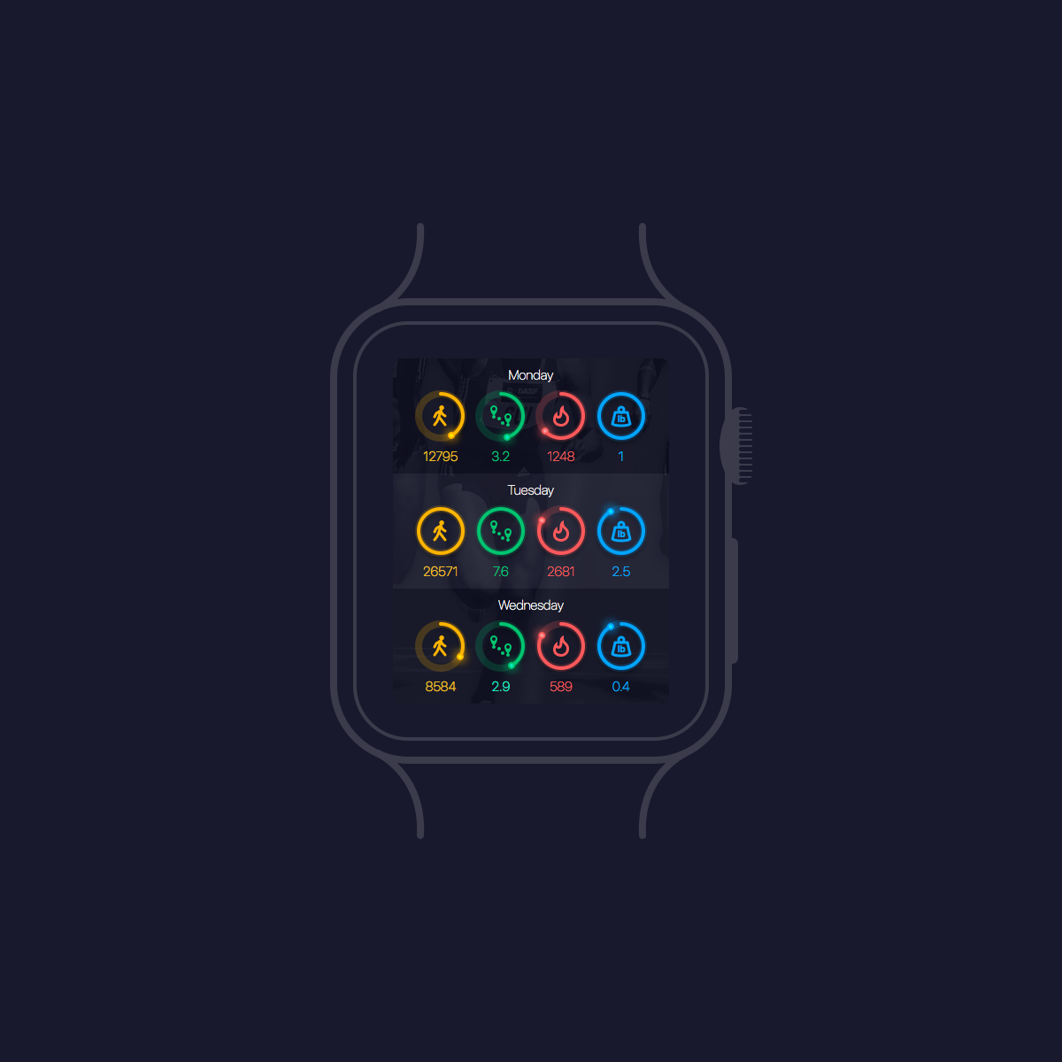 Apple Watch Health App UI — Variation 3