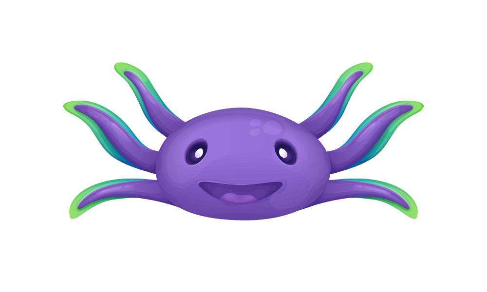 Axolotl Mascot — Variation 3