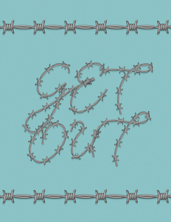 Barbed Wire Text Effect — Variation 1