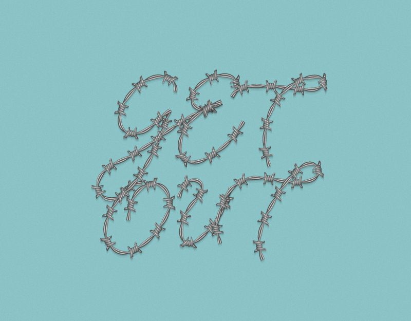 Barbed Wire Text Effect