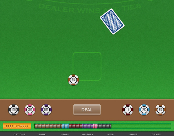 Blackjack Mobile Game UI Concept