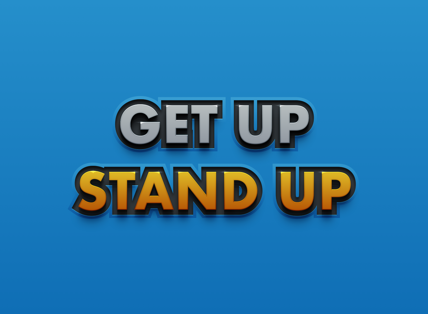 Bold Engraved Text Effect — Variation 1