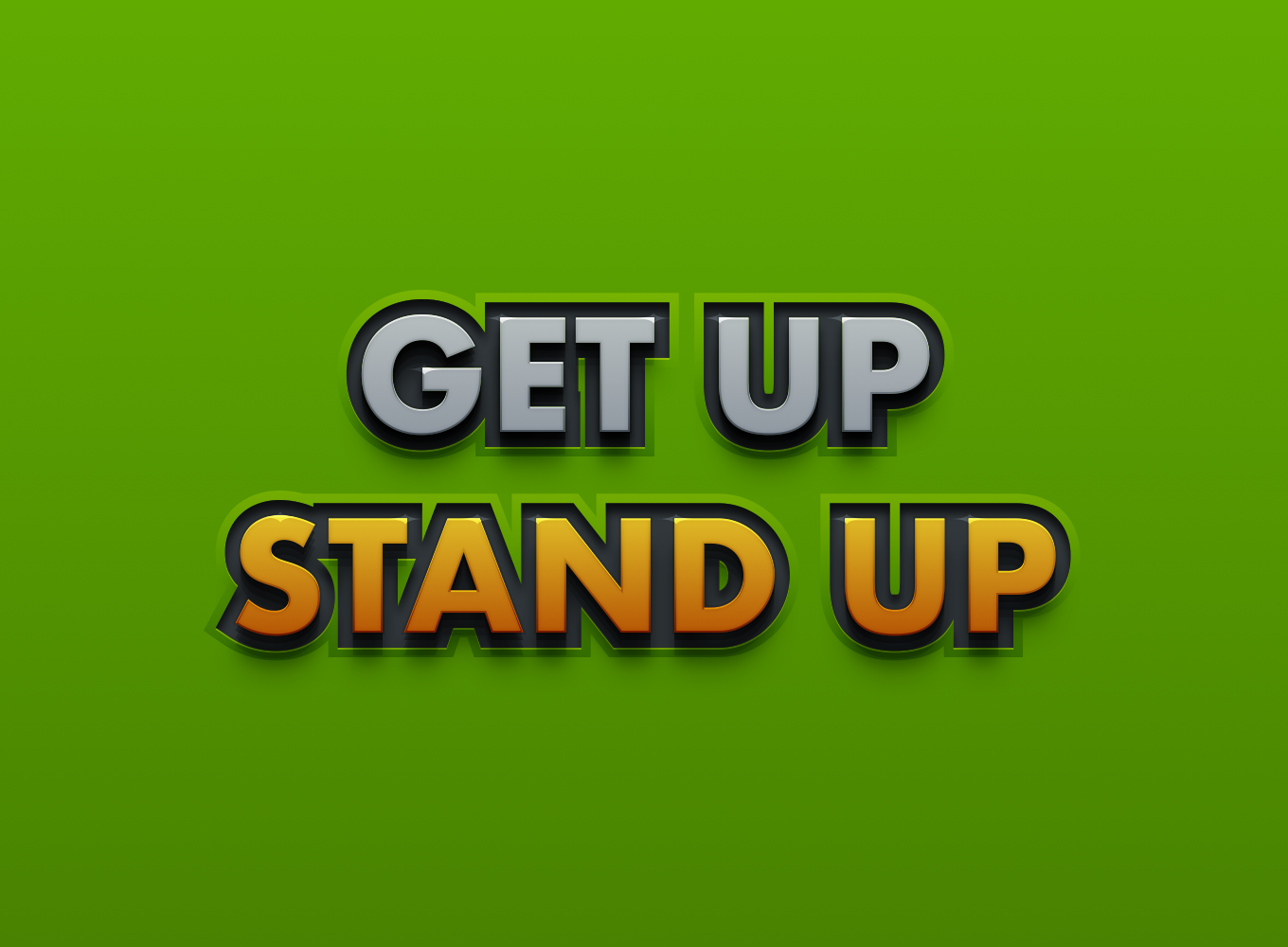 Bold Engraved Text Effect — Variation 1