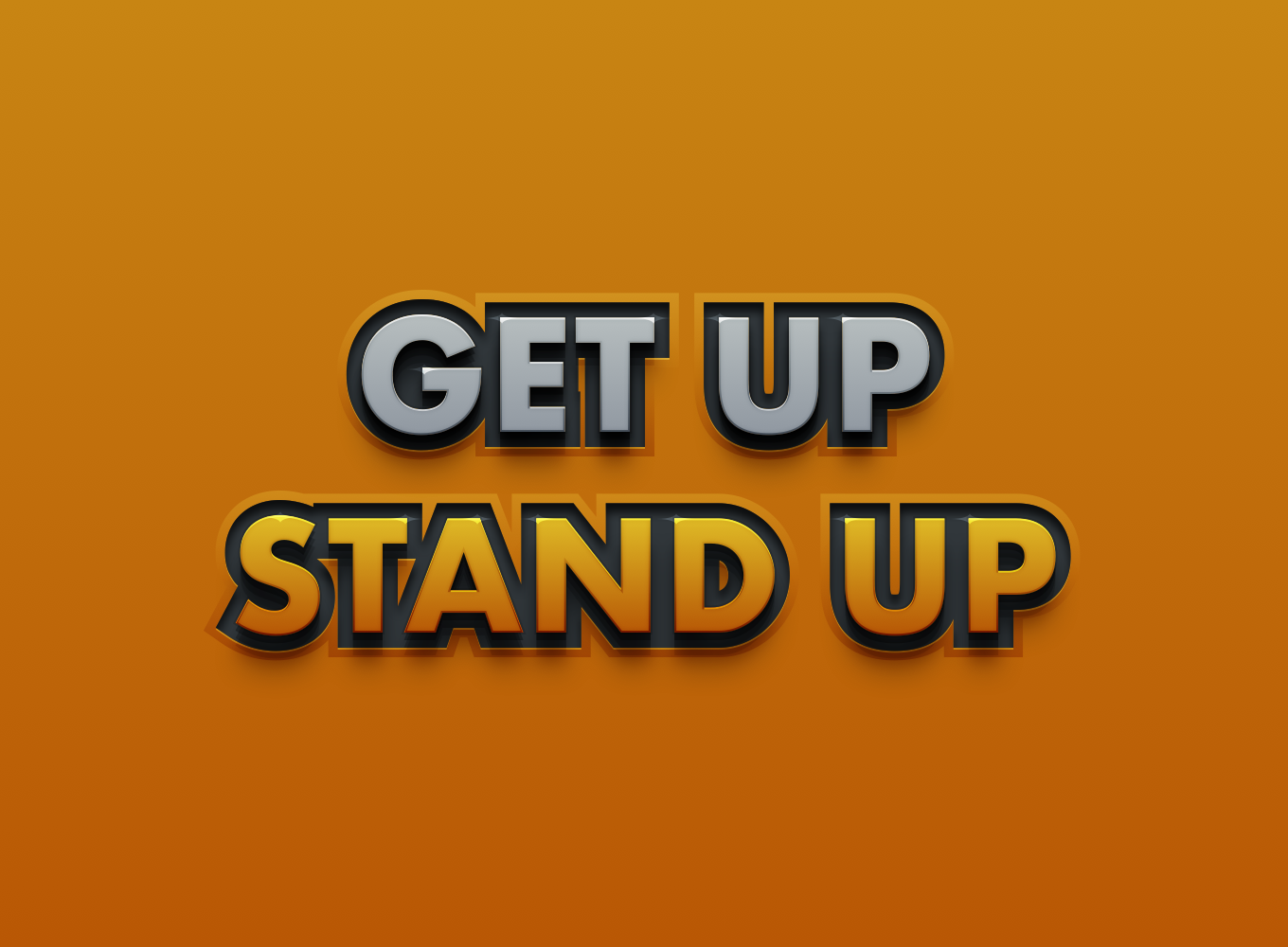 Bold Engraved Text Effect — Variation 2