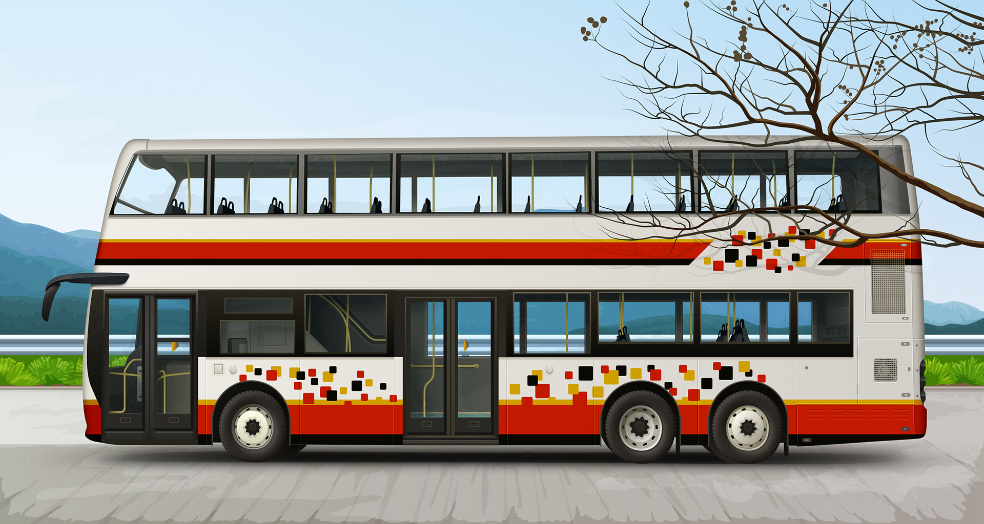 Bus Illustration — Variation 1