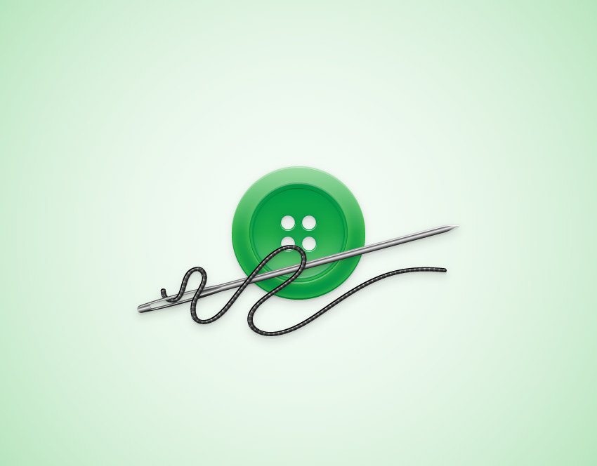 Button & Needle Illustration