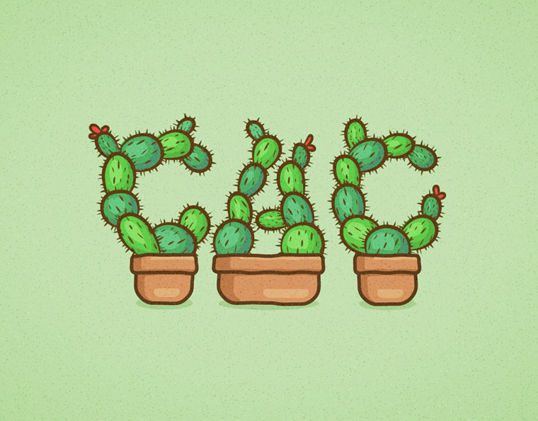 Cactus Text Effect