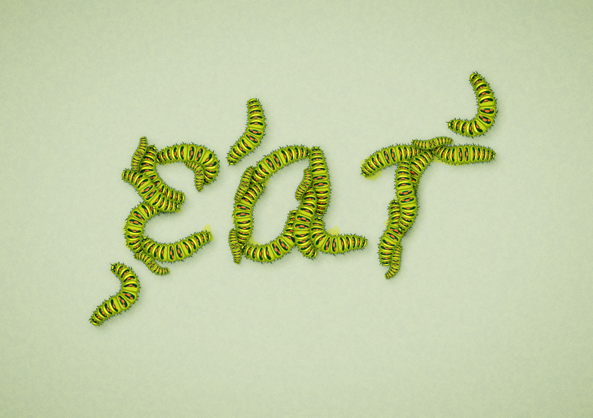 Caterpillar Text Effect — Variation 2
