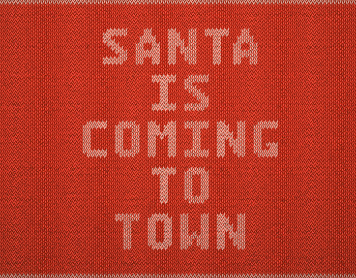 Christmas Knitted Text Effect