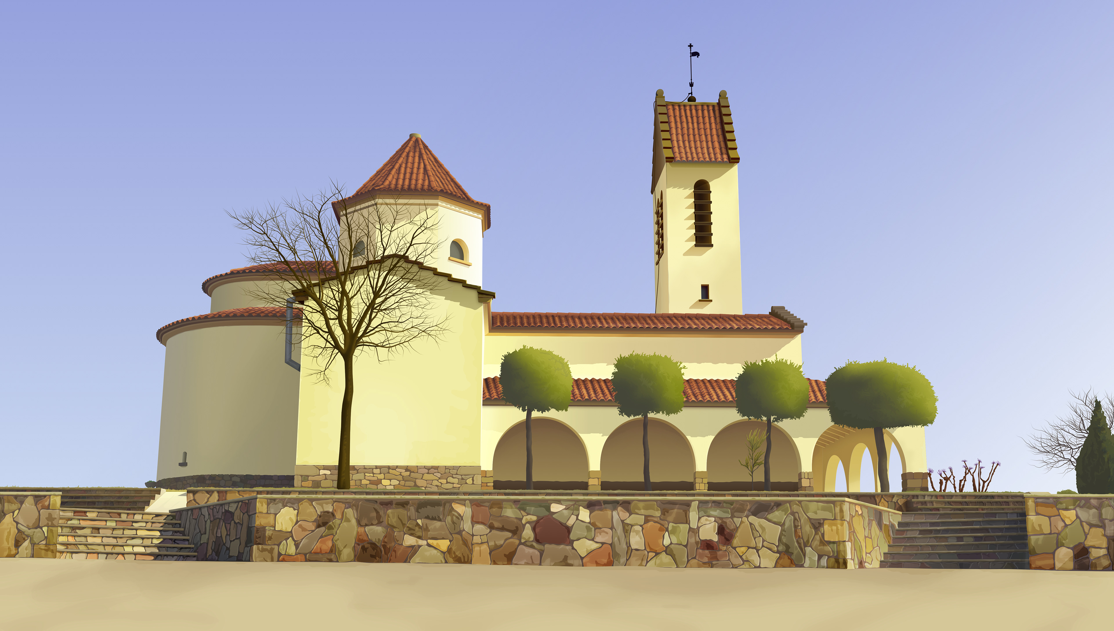 Church Illustration — Variation 1
