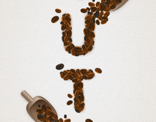 Coffee Beans Text Effect