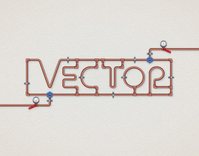 Cooper Pipe Text Effect
