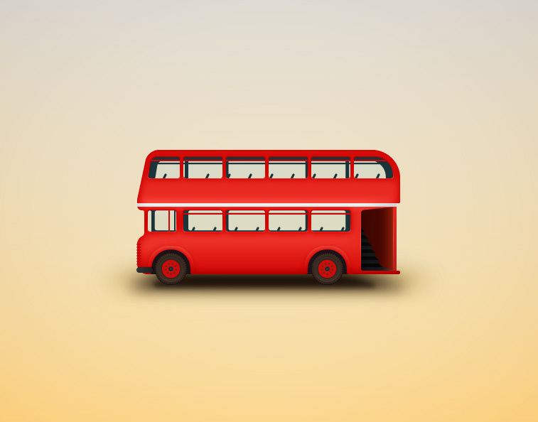 Double Decker Bus Illustration