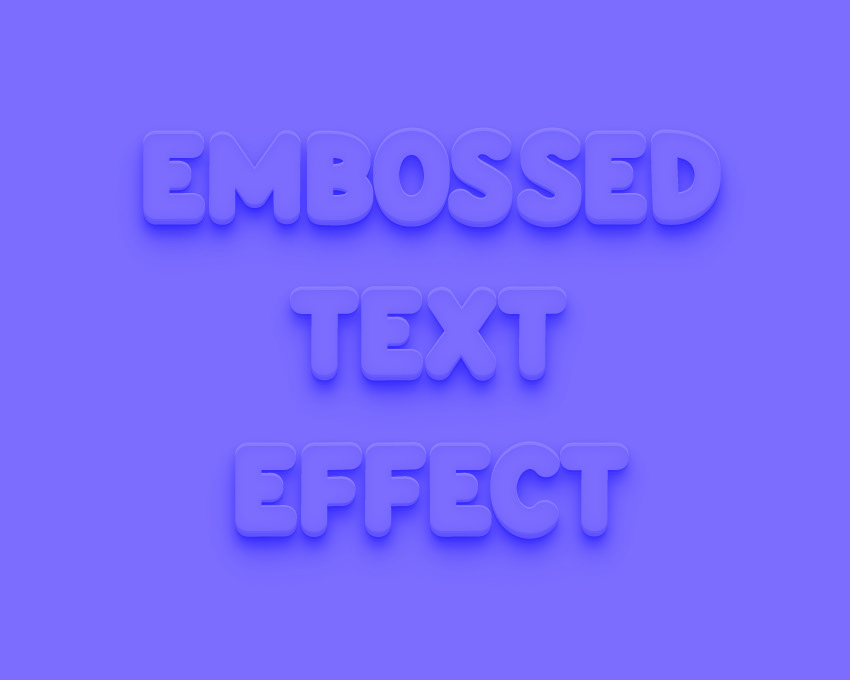 Embossed Text Effect — Variation 1