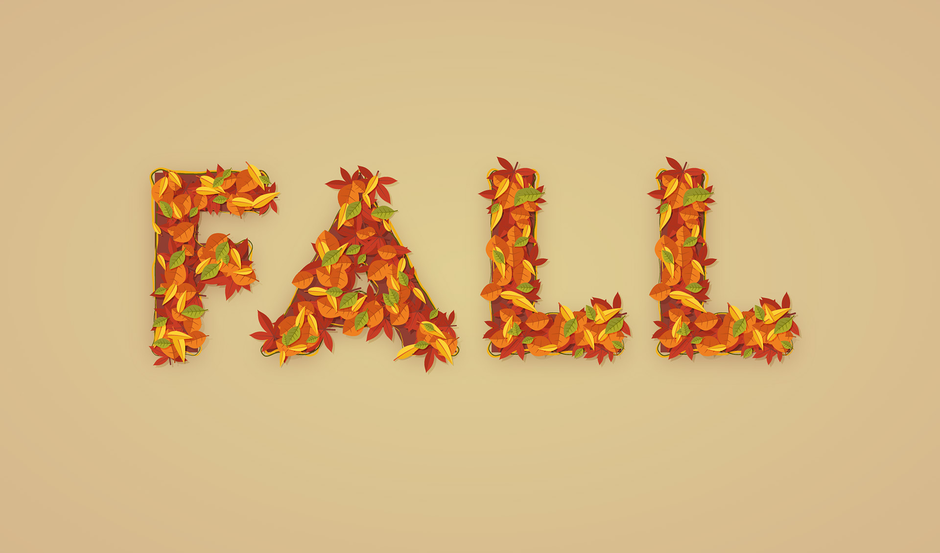 Fall Text Effect — Variation 1
