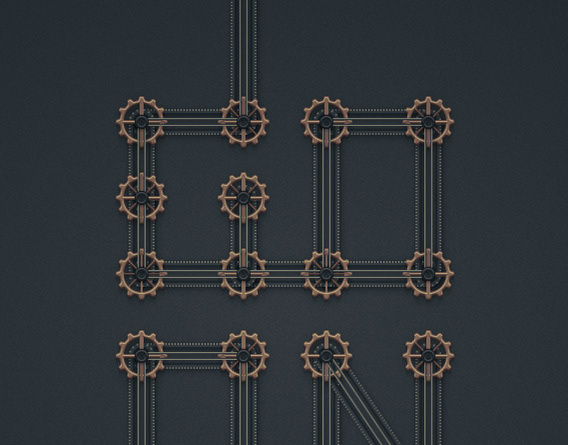 Gear Text Effect