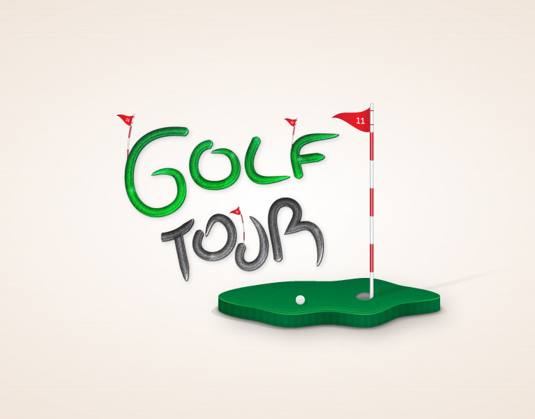 Golf Themed Illustration