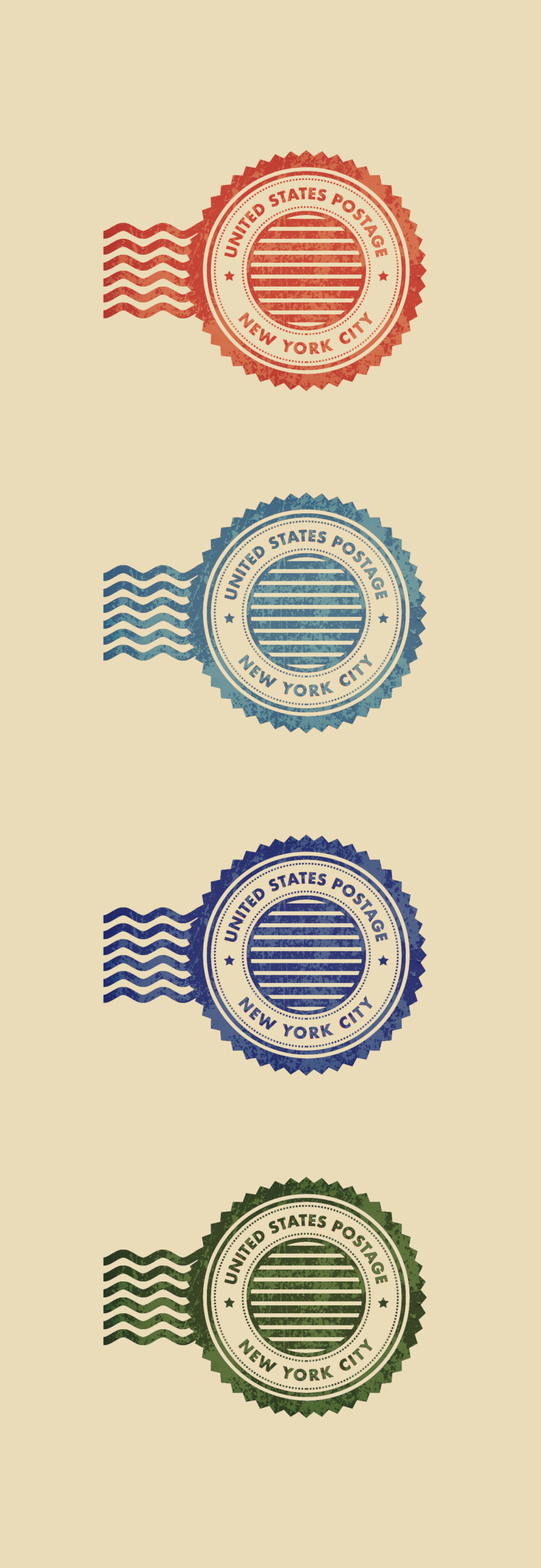 Grunge Stamp Illustration — Variation 1