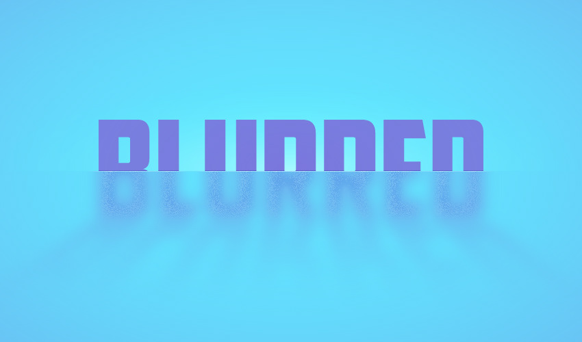 Half Blurred Text Effect — Variation 2