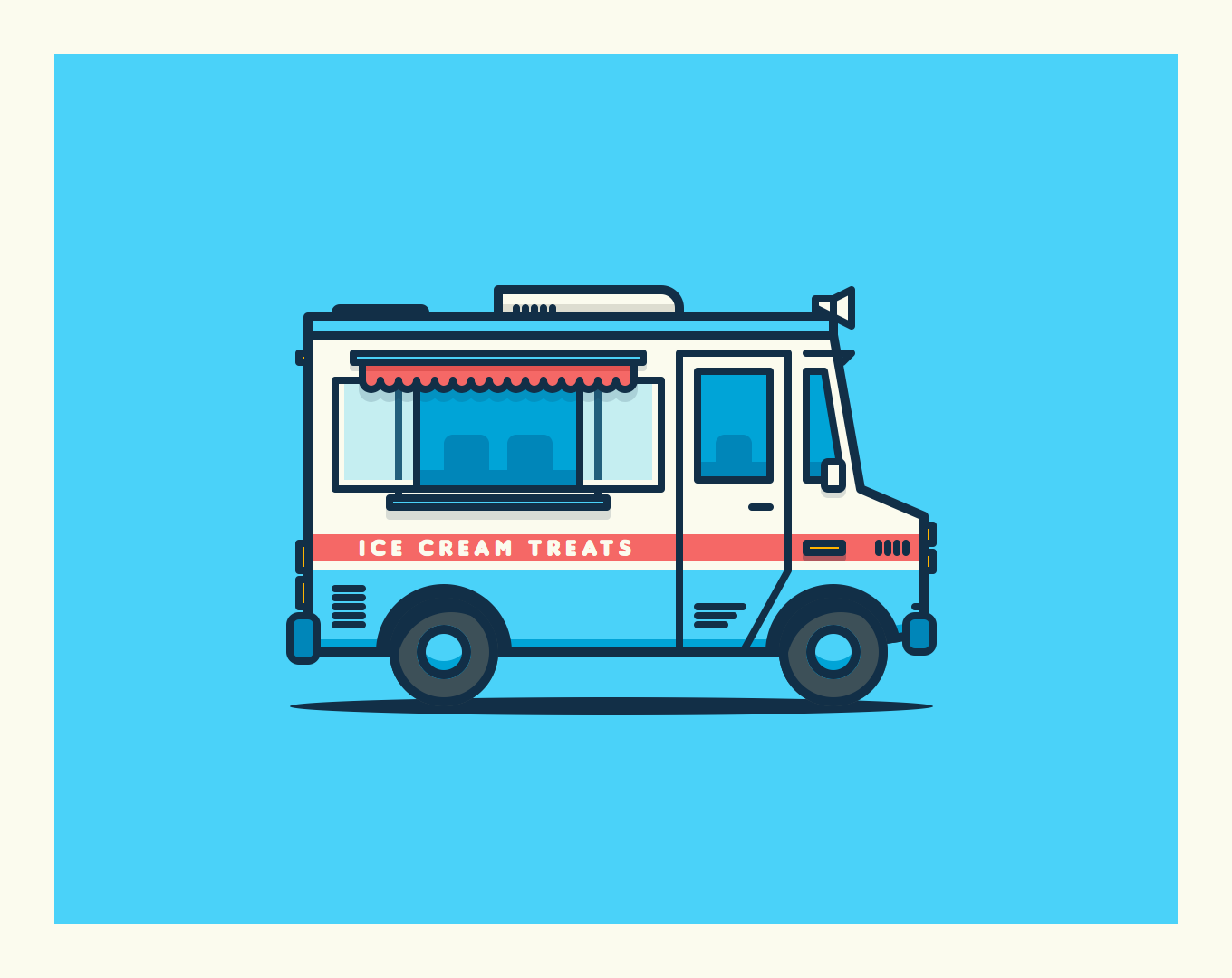 Ice Cream Truck Illustration — Variation 2