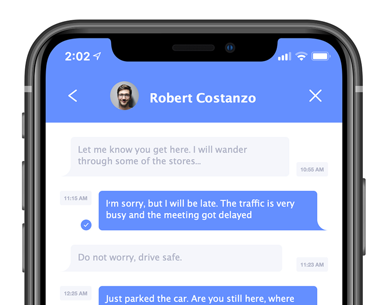 iPhone Chat App UI Concept