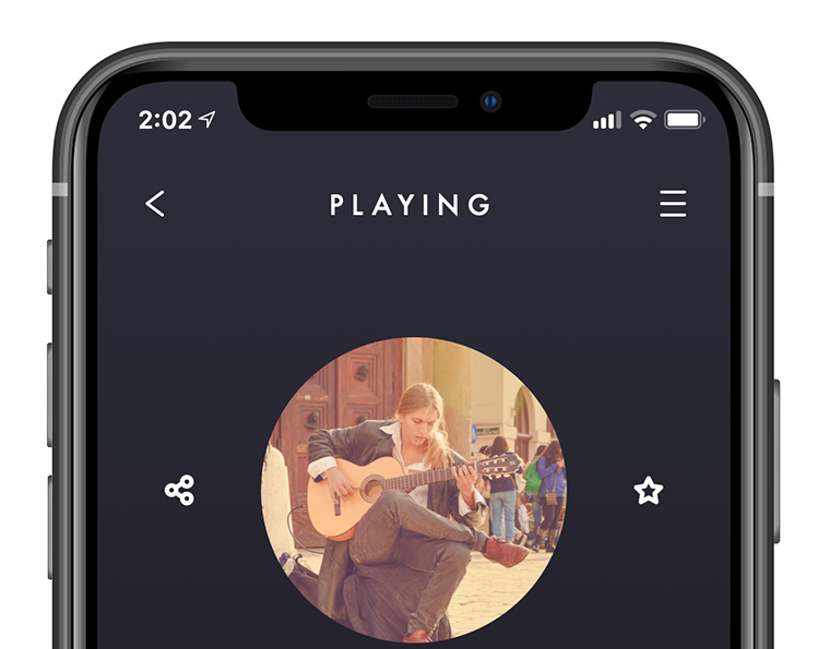 iPhone Music Player App UI Concept