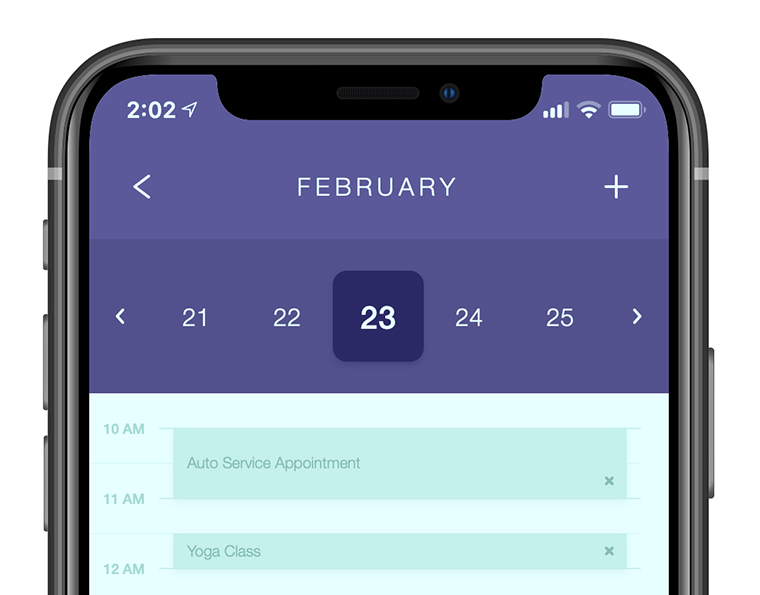 iPhone Scheduling App UI Concept