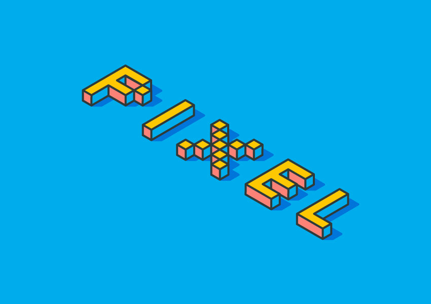 Isometric Text Effect — Variation 1