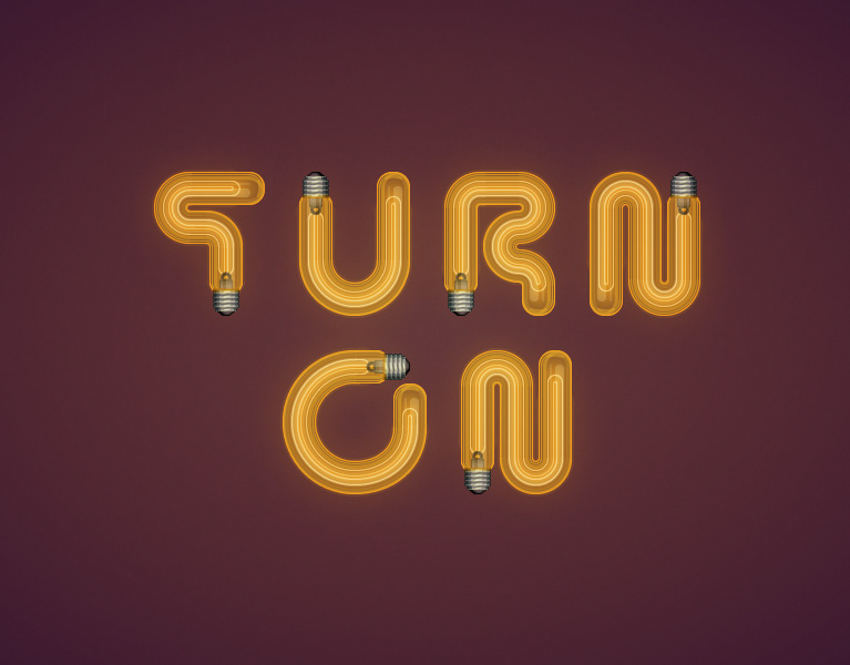 Light Bulb Text Effect